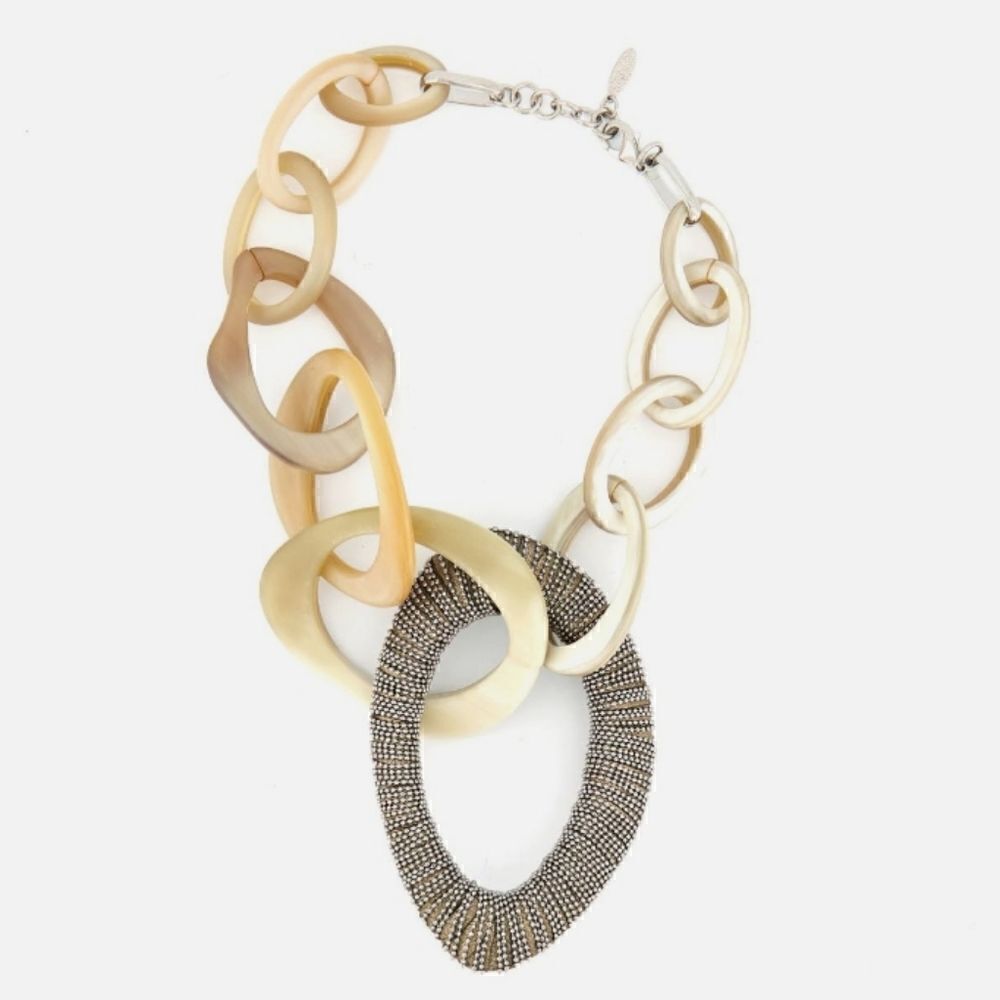 Brunello Cucinelli Horn & Monile necklace NWT